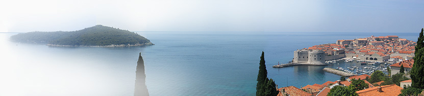 From the balcony  enjoy a panoramic view of the Old Town`s city walls, roof tops and picturesque surroundings of the Adriatic Sea and Lokrum.